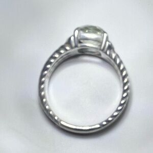 David Yurman Petite Wheaton® Ring Sterling Silver Prasiolite and Diamonds